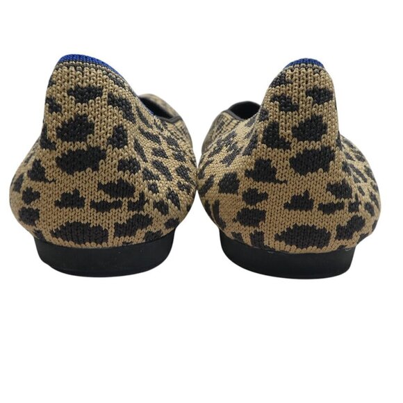 Rothys The Point II Leopard Print Pointed Toe Knit Ballet Flats Womens 10 - Picture 9 of 12